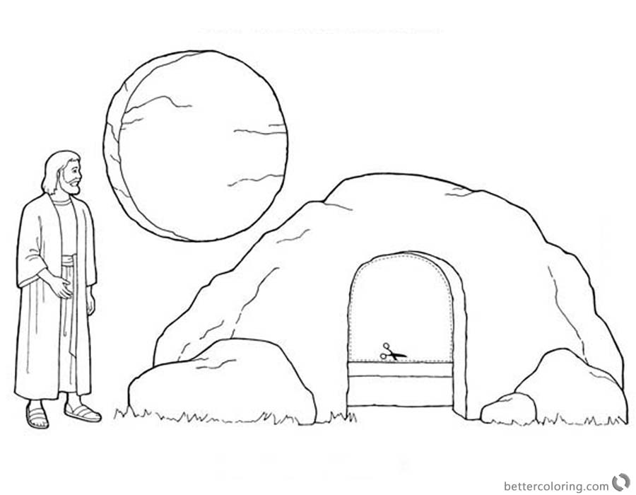 Jesus Empty Tomb Coloring Pages at GetColorings.com | Free printable