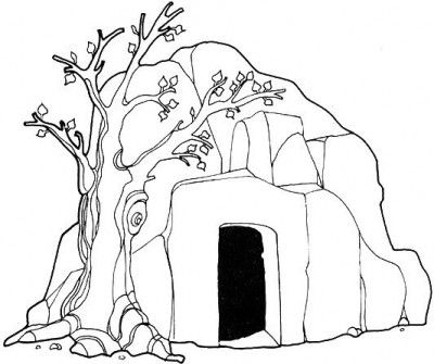 Empty Tomb Catholic Kids Coloring Pages Empty Tomb 400x335 Empty Tomb Catholic Kids Coloring Pages Empty Tomb