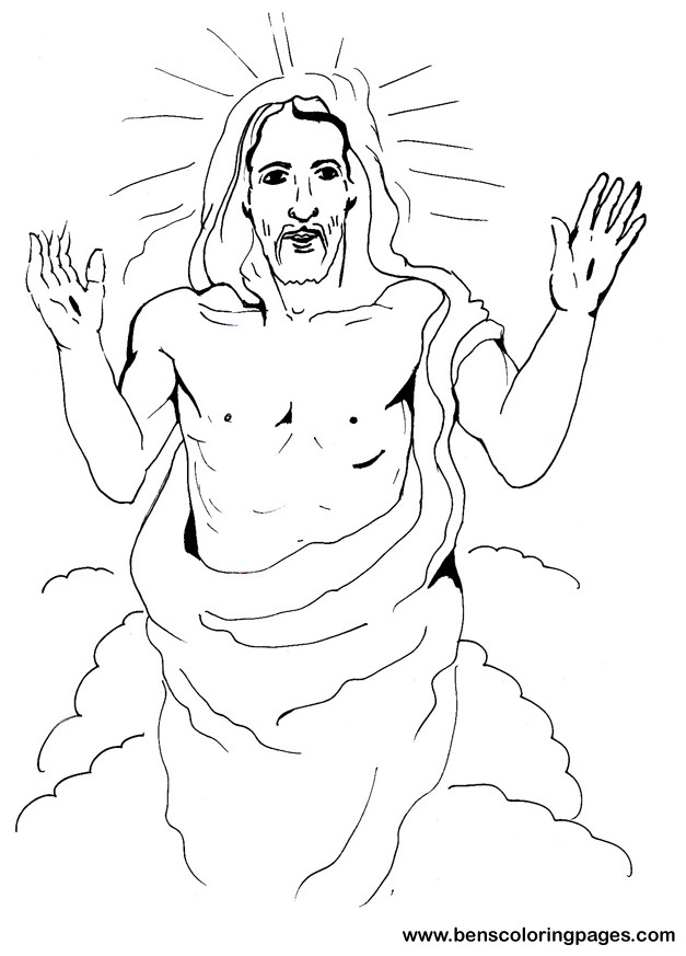 Jesus Resurrection Coloring Page. 627x873 Jesus Resurrection Coloring Page.
