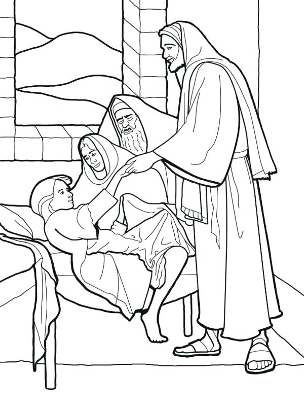 600x806 Coloring Page Of Jesus Heals Coloring Page Heals Coloring Page
