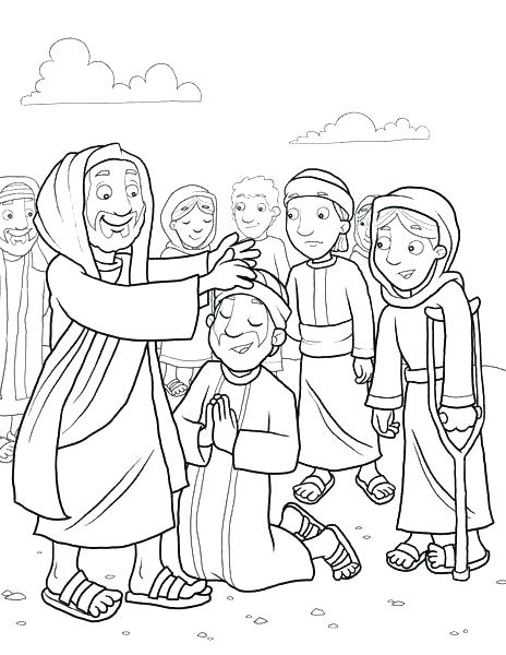 Jesus Heals The Blind Man Coloring Page at GetColorings.com | Free ...