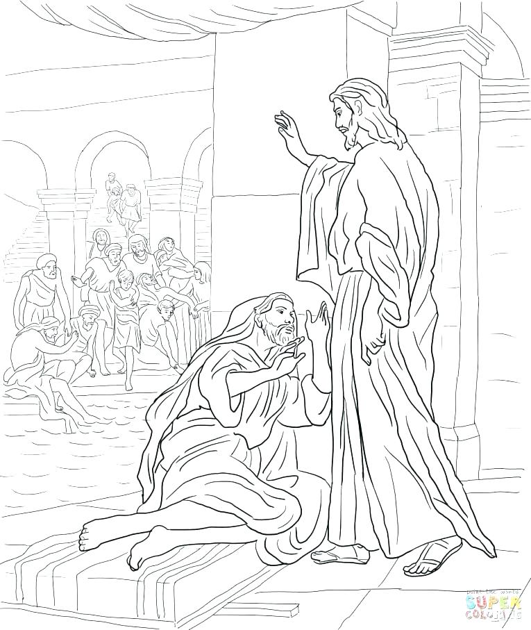 Jesus Heals The Blind Man Coloring Page at GetColorings.com | Free ...