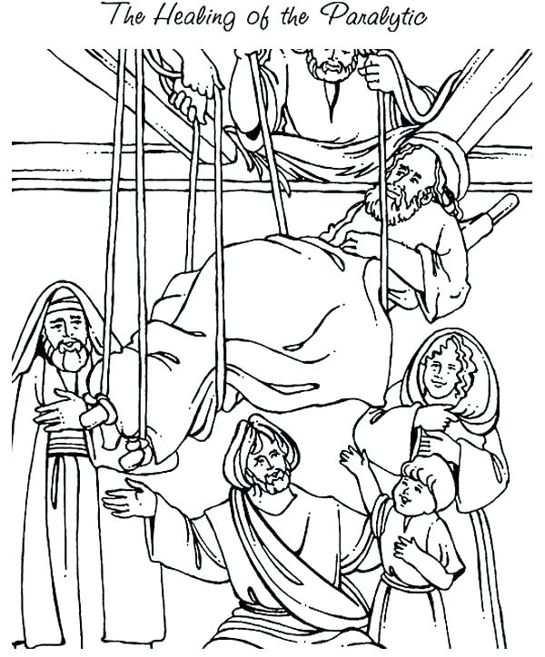 Jesus Heals The Paralyzed Man Colouring Pages at GetColorings.com ...