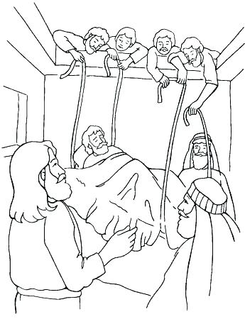 Jesus Heals The Paralytic Coloring Page Heals Blind Man Coloring 345x450 Jesus Heals The Paralytic Coloring Page Heals Blind Man Coloring