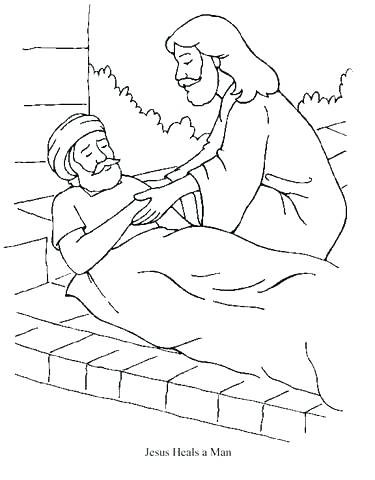 Jesus Heals The Lame Man Coloring Page Coloring Pages 14575 | The Best ...