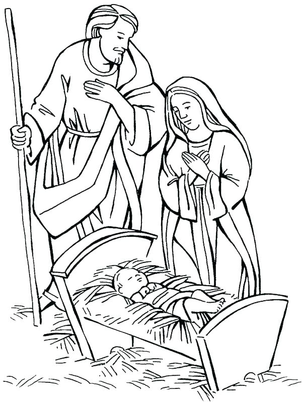 Jesus Is Born Coloring Page at GetColorings.com | Free printable ...