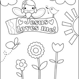 Jesus Loves Me Coloring Page at GetColorings.com | Free printable ...