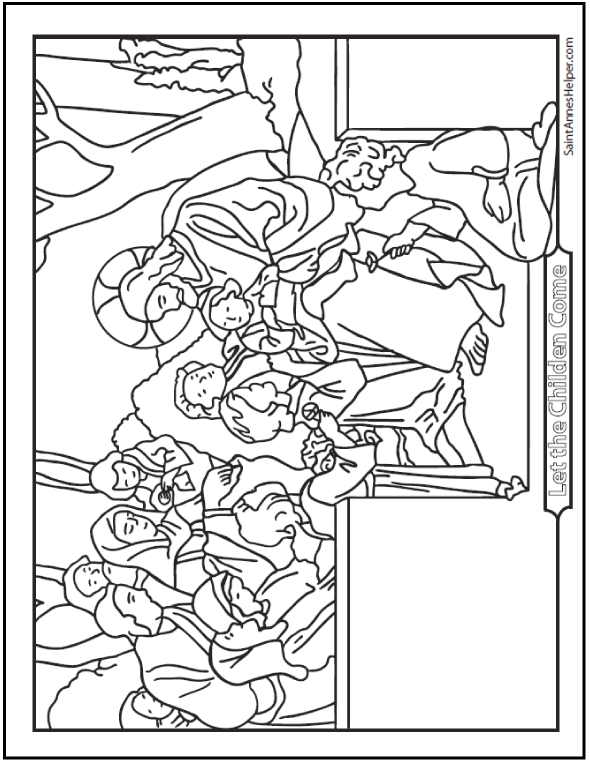 590x762 Jesus Loves The Little Children Coloring Page