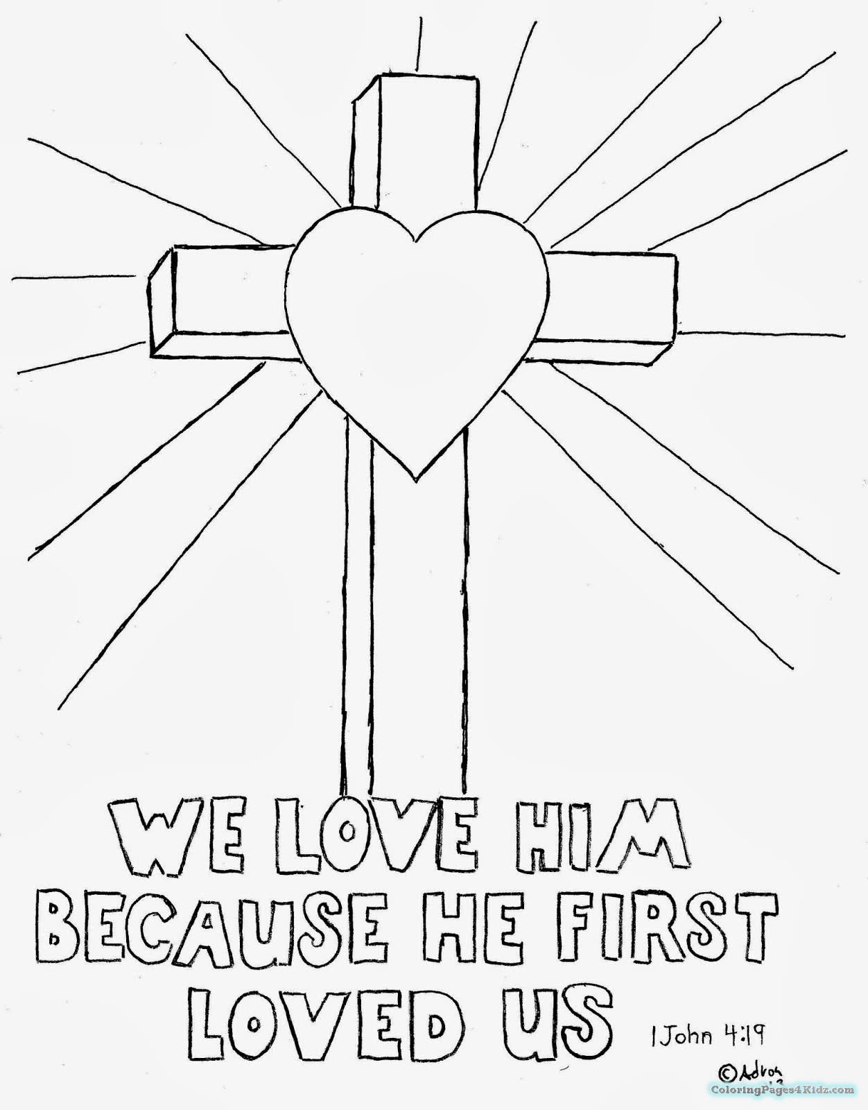 Jesus On The Cross Coloring Page at GetColorings.com | Free printable ...