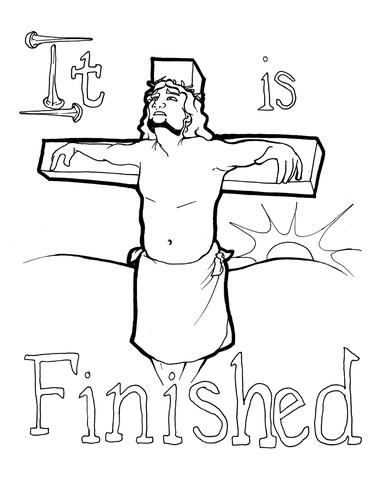 Jesus On The Cross Coloring Page Children's Ministry Deals 374x480 Jesus On The Cross Coloring Page Children's Ministry Deals