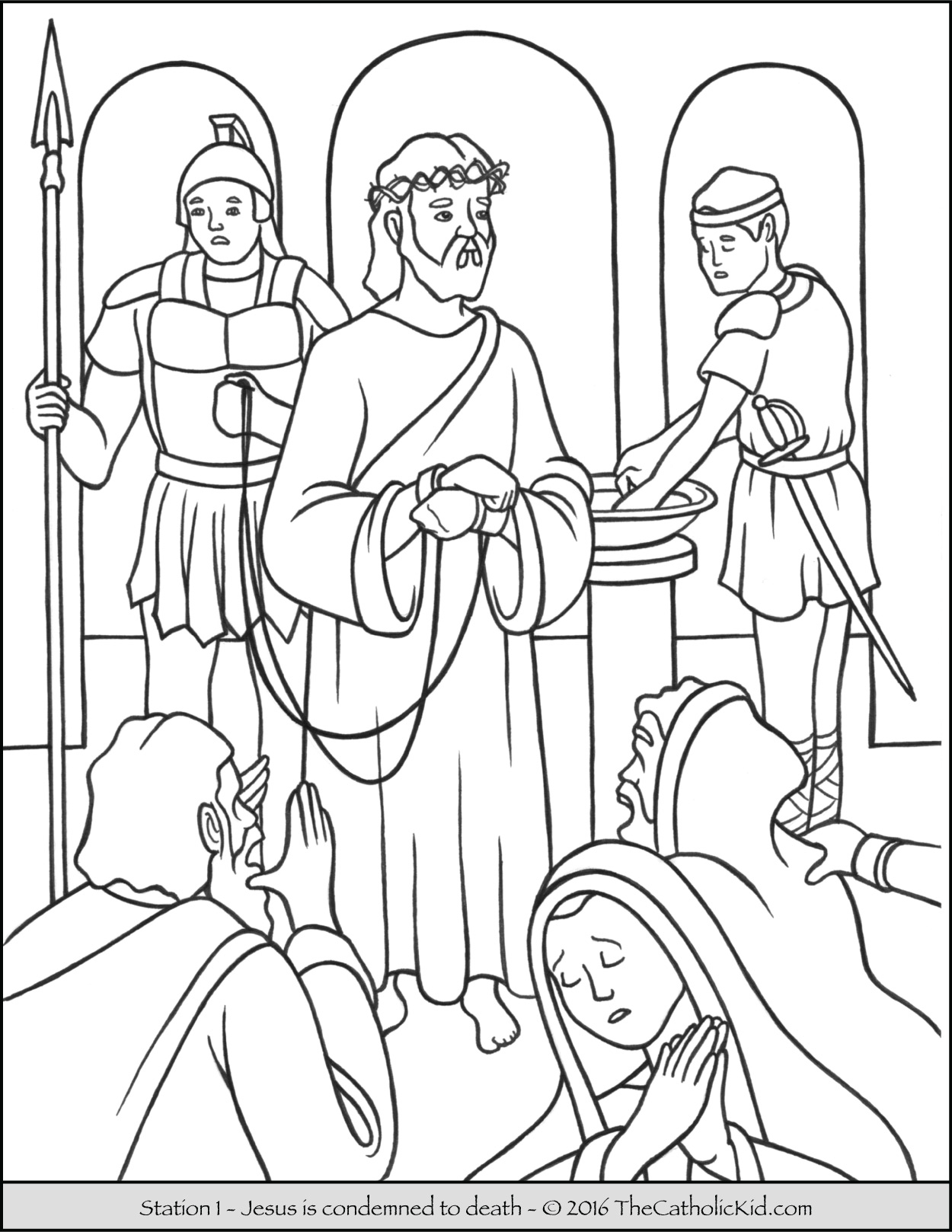 Stations Of The Cross Coloring Pages 1250x1618 Stations Of The Cross Coloring Pages