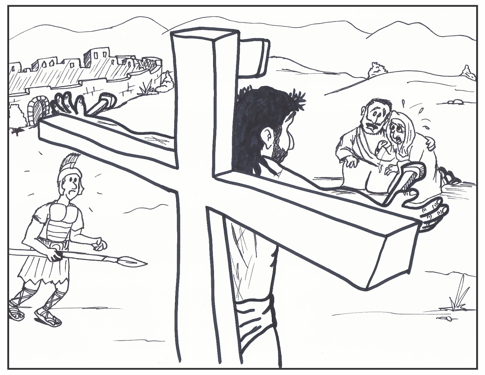 Coloring Pages Of Jesus On The Cross 1600x1236 Coloring Pages Of Jesus On The Cross