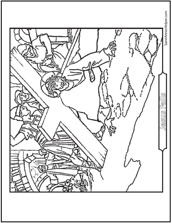 590x762 Extraordinary Design Stations Of The Cross Coloring Pages