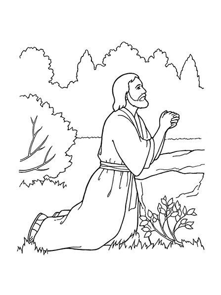 447x596 Jesus Praying In The Garden Of Gethsemane Coloring Page Gallery