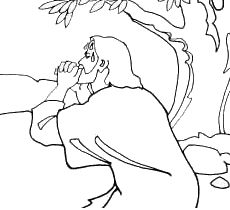 230x210 This Free Coloring Page Shows Jesus In The Garden Of Gethsemane