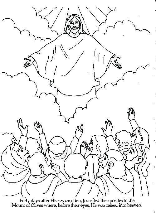 Jesus Resurrection Coloring Pages Coloring Page Ascended To Heaven 500x683 Jesus Resurrection Coloring Pages Coloring Page Ascended To Heaven