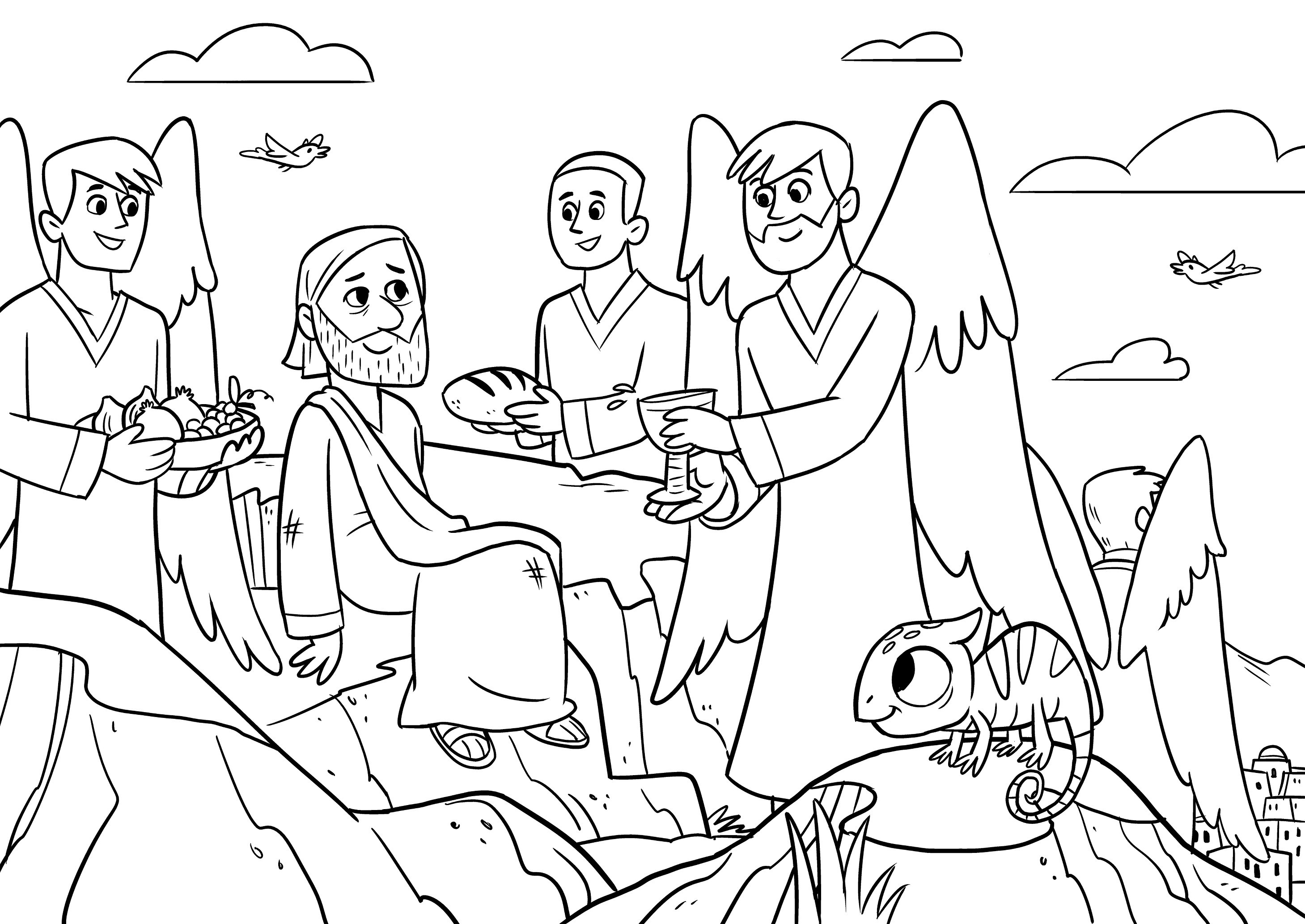 Jesus Temptation Coloring Page at GetColorings.com | Free printable