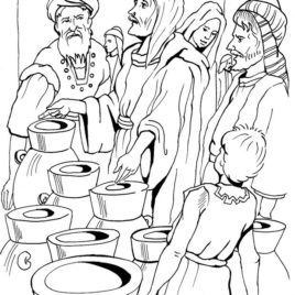 Jesus Turns Water Into Wine Coloring Pages Az Coloring Pages 268x268 Jesus Turns Water Into Wine Coloring Pages Az Coloring Pages