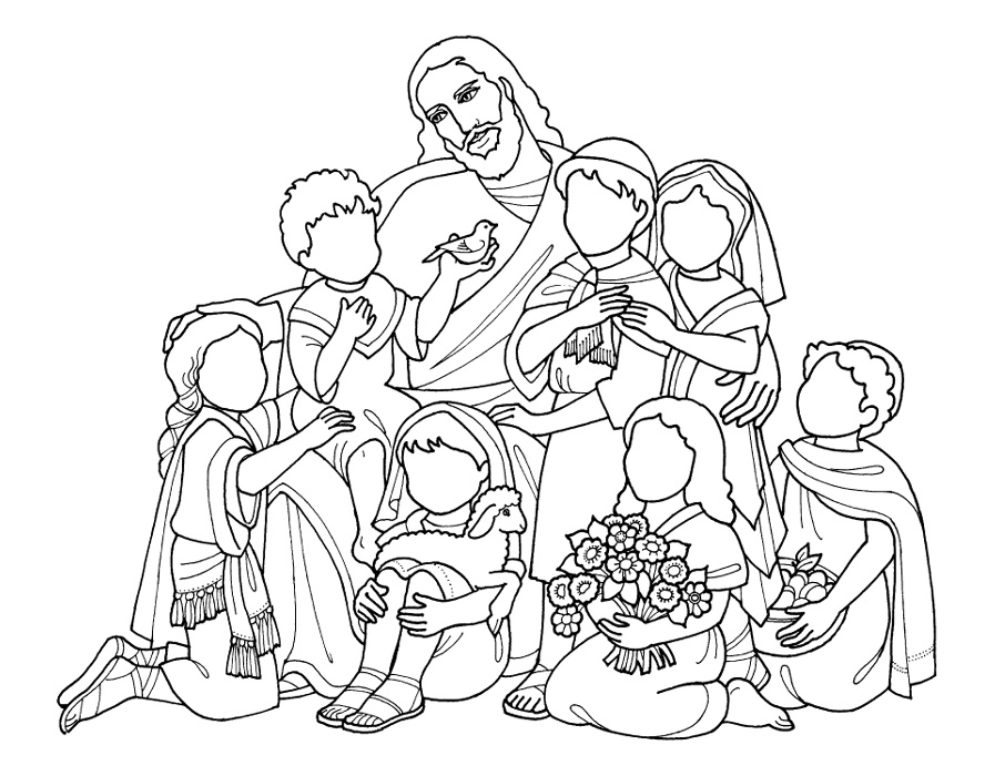 906x700 Jesus Loves Children Coloring Page Az Coloring Pages Coloring