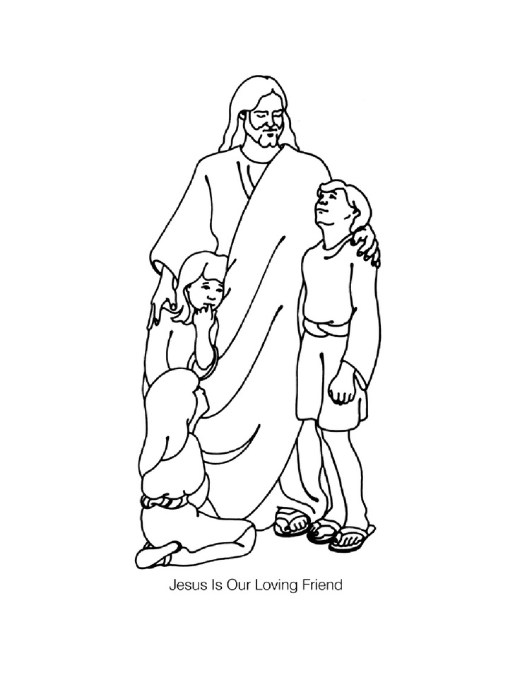 736x952 With Children Coloring Page Coloring Pages Of Jesus