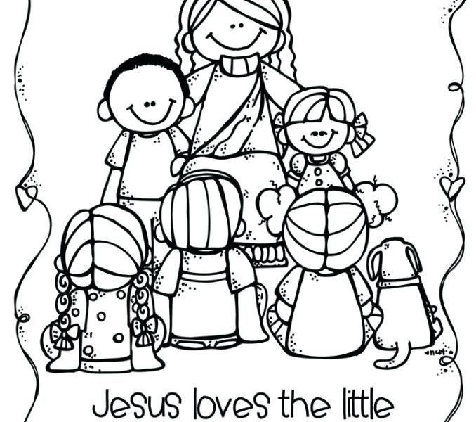 678x600 Jesus And The Children Coloring Pages