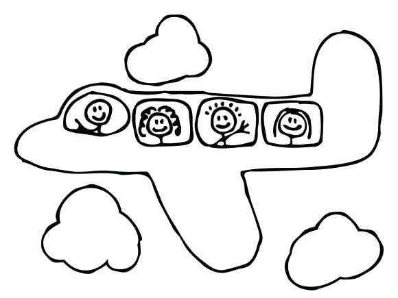 Printable Airplane Coloring Pages 580x435 Printable Airplane Coloring Pages