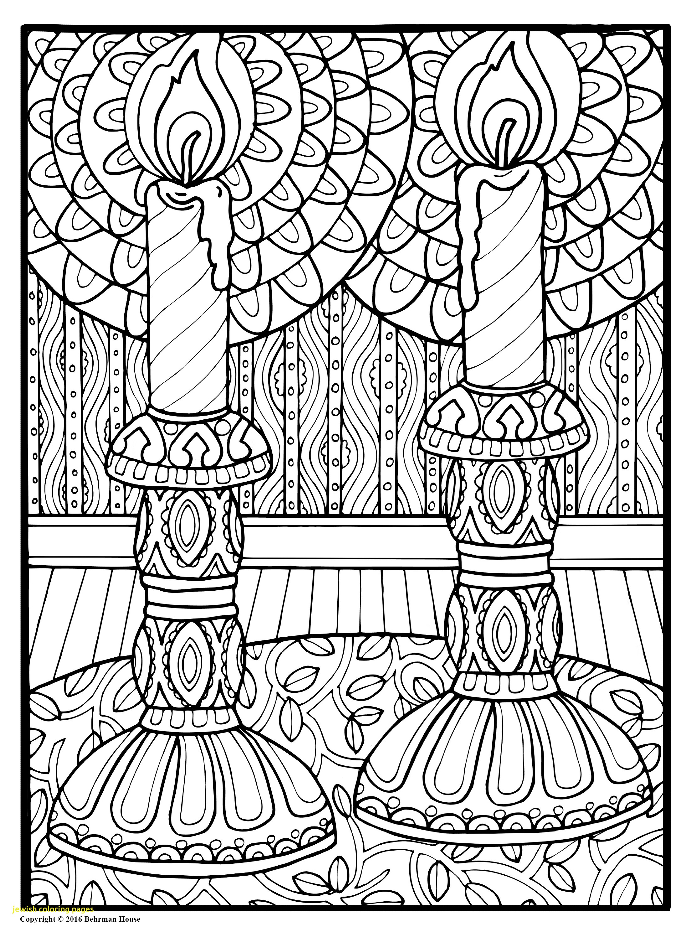 2210x2960 Jewish Coloring Pages With Beautiful Candles Shalom Book