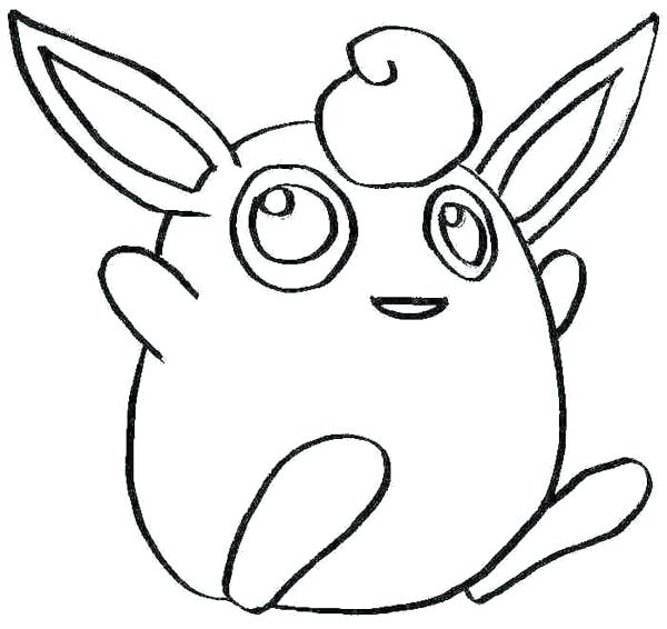 600x566 Jigglypuff Coloring Pages Jumping Coloring Page Jigglypuff