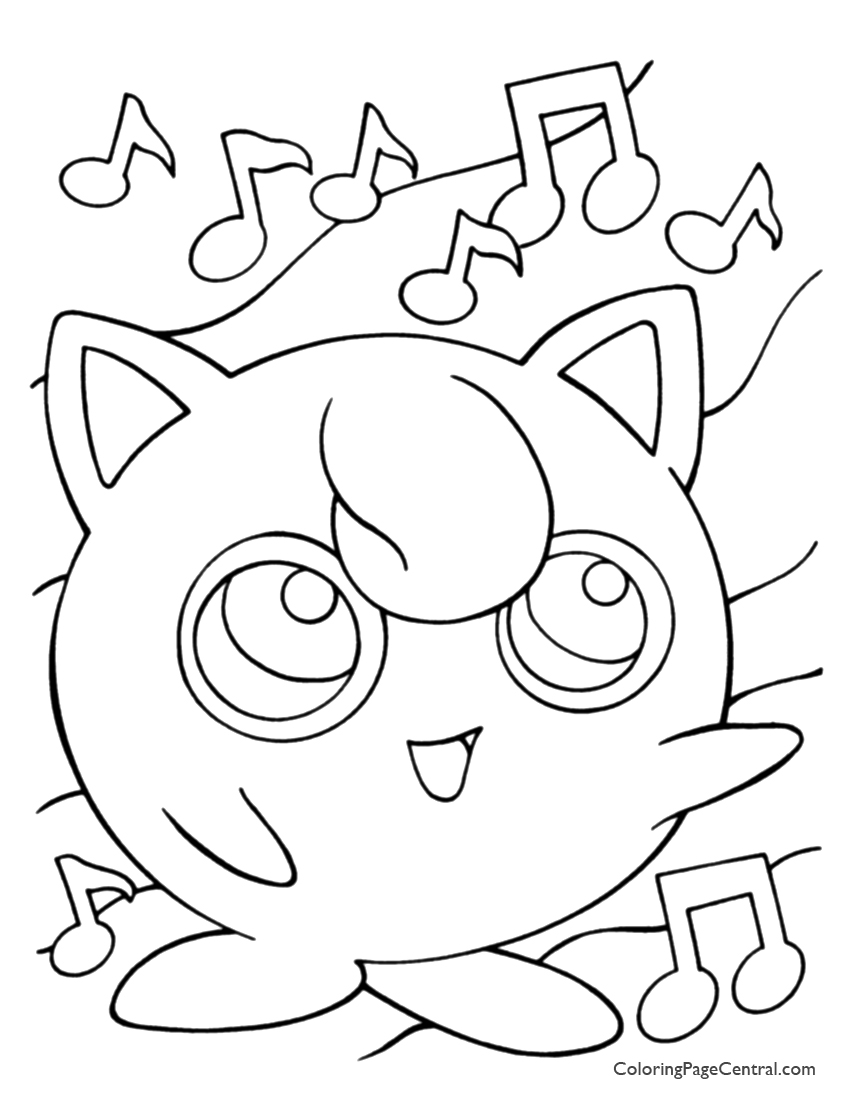 850x1100 Pokemon Jigglypuff Coloring Page 01 Coloring Page Central