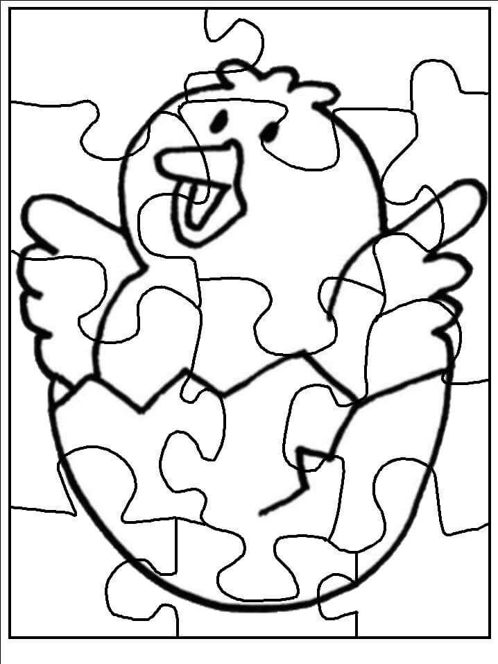 Puzzles To Color Puzzle Coloring Pages To Print Chick 2 Preschool 718x957 Puzzles To Color Puzzle Coloring Pages To Print Chick 2 Preschool