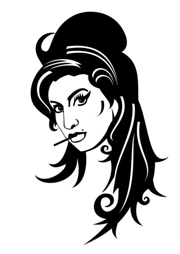 620x875 Coloring Page Amy Winehouse