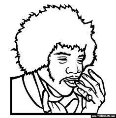 Jimi Hendrix Coloring Pages at GetColorings.com | Free printable ...