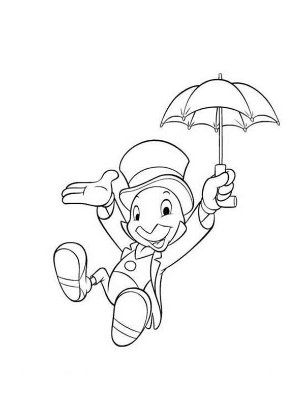 600x793 Jiminy Cricket Coloring Pages