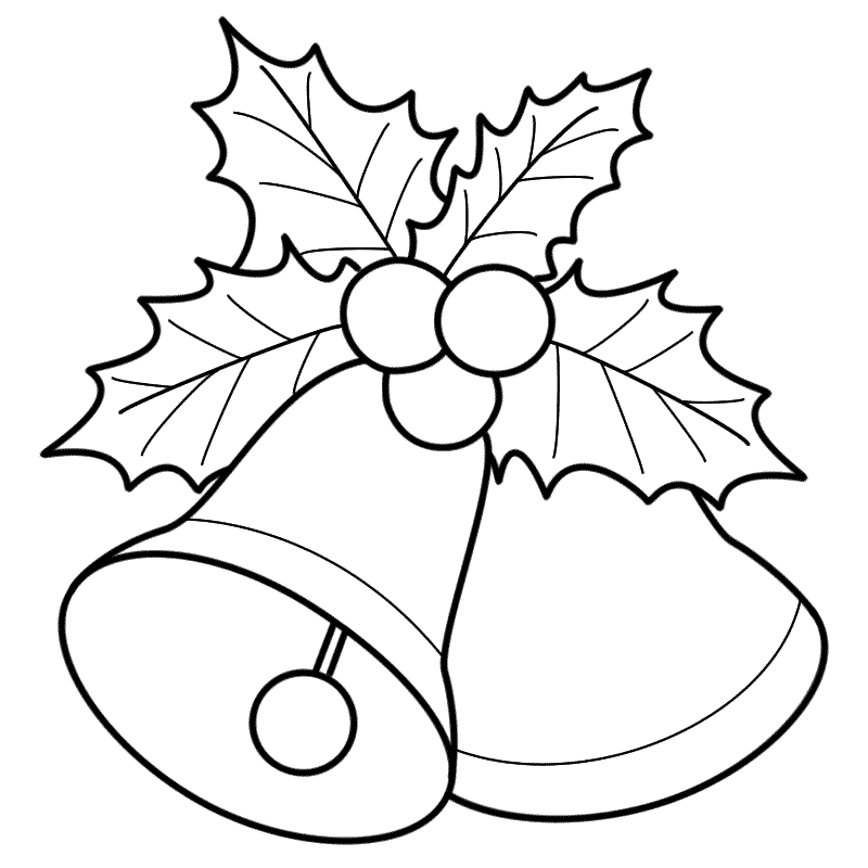 800x800 Christmas Coloring Pages Bells Christmas Bells Coloring Page Free