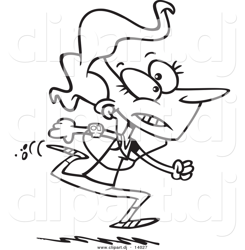 1024x1044 Vector Of Cartoon Jogging Girl
