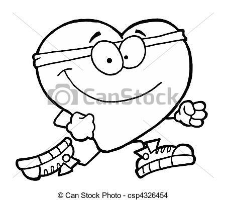 450x398 Eps Vector Of Jogging Heart