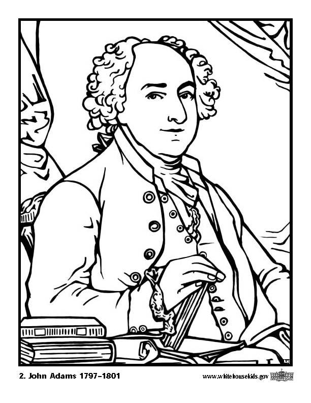Coloring Page 02 John Adams 612x792 Coloring Page 02 John Adams