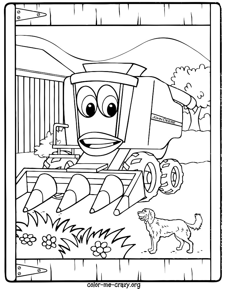 Combine Coloring Page Pages John Deere Printable Birthday Cake 794x1012 Combine Coloring Page Pages John Deere Printable Birthday Cake