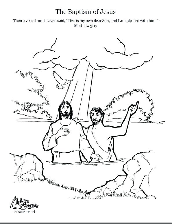 Jesus Baptism Coloring Page Baptism Coloring Page Images John 595x773 Jesus Baptism Coloring Page Baptism Coloring Page Images John