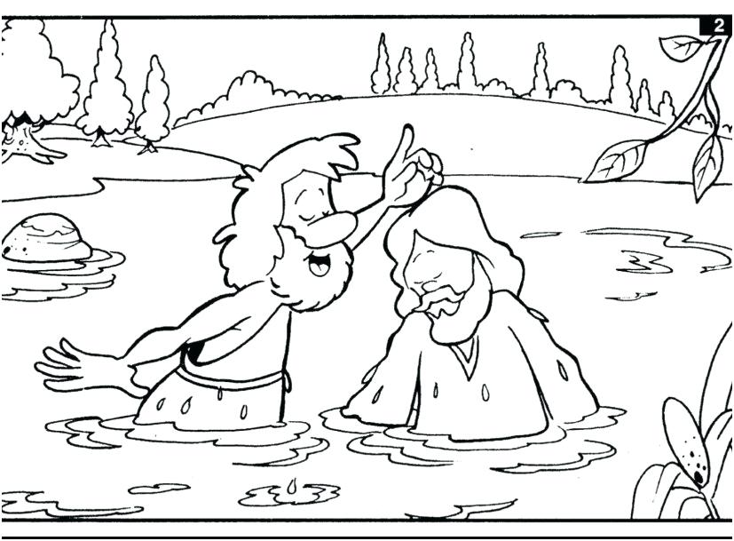 Jesus Baptism Coloring Page Sacrament Coloring Pages Catholic 827x609 Jesus Baptism Coloring Page Sacrament Coloring Pages Catholic