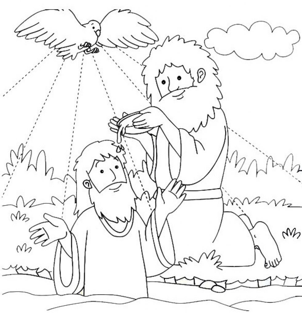 Alert Famous Baptism Coloring Pages Printables Advice John 982x1024 Alert Famous Baptism Coloring Pages Printables Advice John