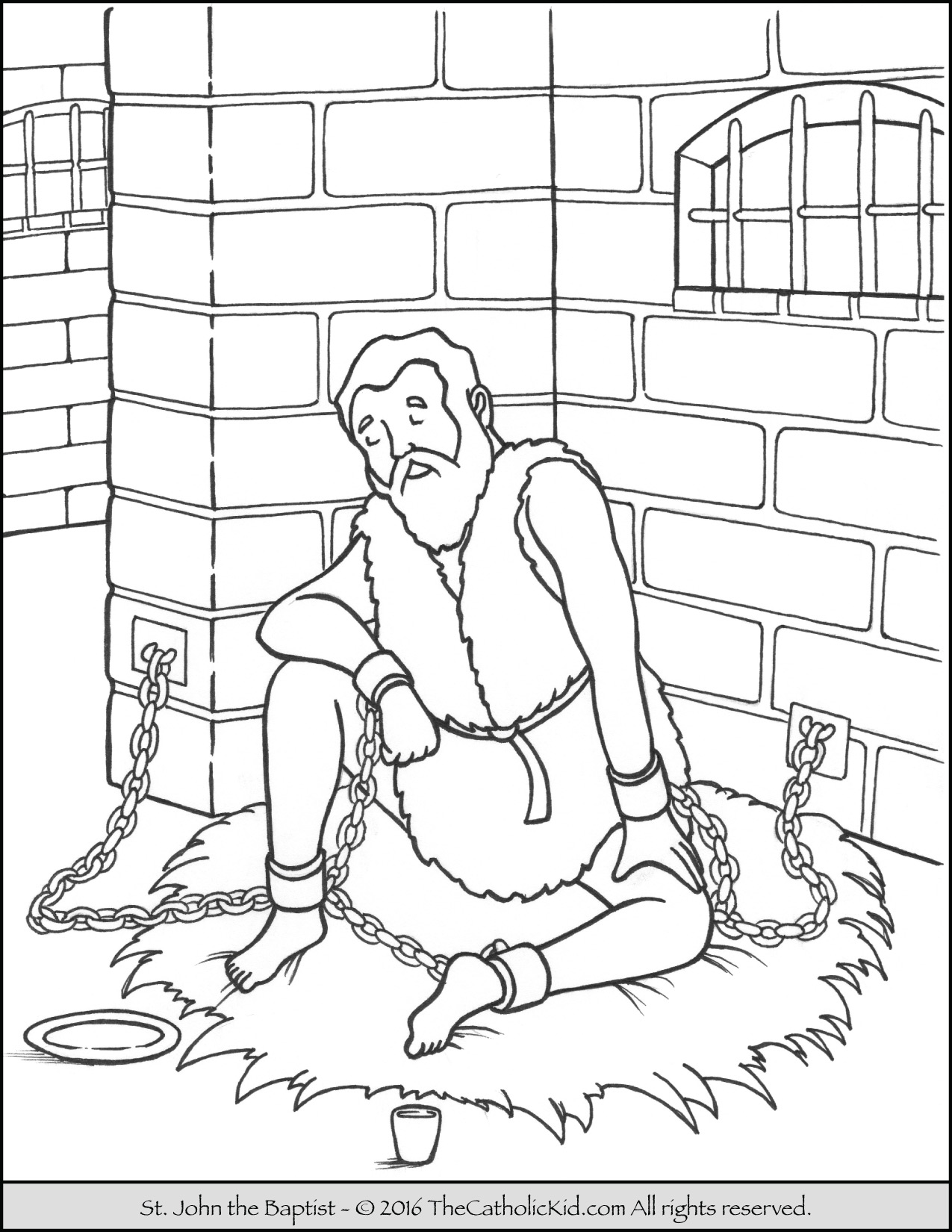 Saint John The Baptist Coloring Pages 1275x1650 Saint John The Baptist Coloring Pages