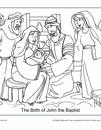 The Birth Of John The Baptist Coloring Page 200x257 The Birth Of John The Baptist Coloring Page