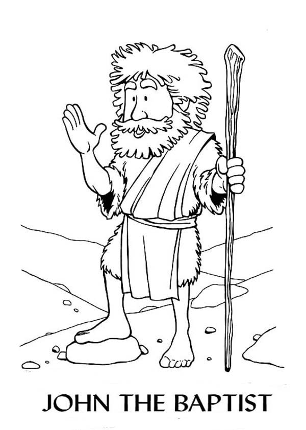 Cartoon Of John The Baptist Coloring Page 600x842 Cartoon Of John The Baptist Coloring Page