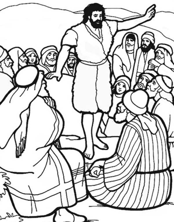 600x763 John The Baptist Coloring Pages John The Baptist Baptizes Jesus