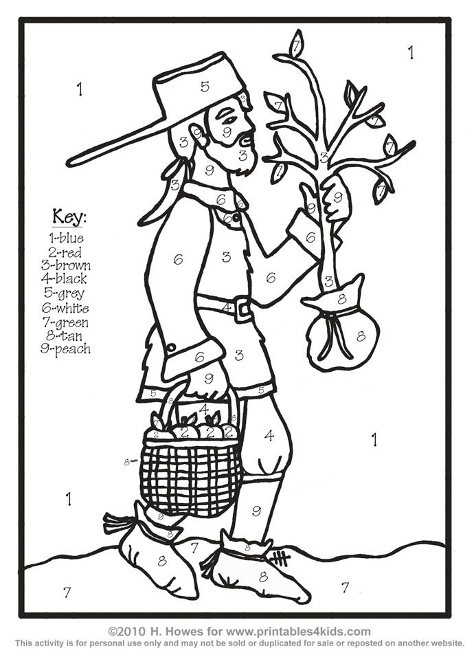 Johnny Appleseed Coloring Page Free Printable Johnny Appleseed 690x969 Johnny Appleseed Coloring Page Free Printable Johnny Appleseed