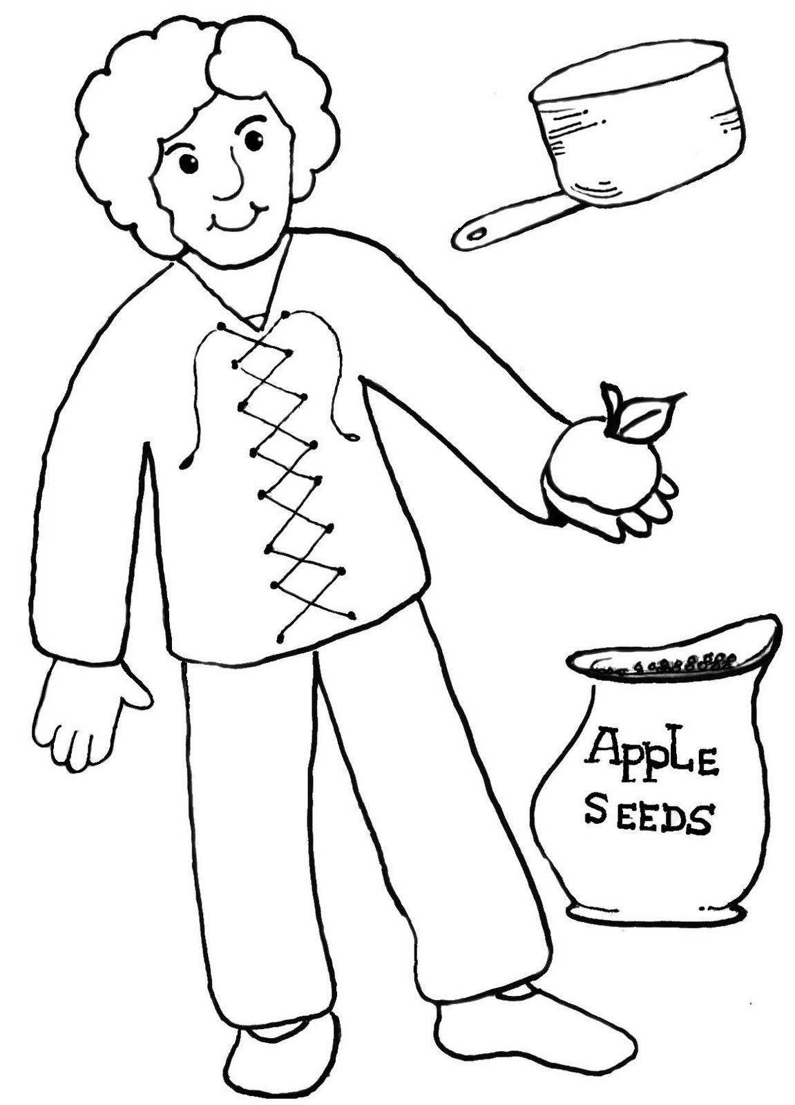 Johnny Appleseed Color Pages Printable Pages Homeschool 4 Free 1151x1600 Johnny Appleseed Color Pages Printable Pages Homeschool 4 Free