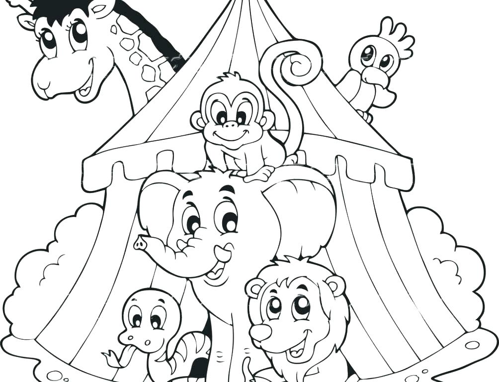 1004x768 Circus Coloring Page Circus Tent Jojos Circus Colouring Pages