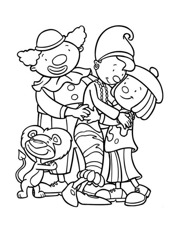 600x834 Jojo And Friends Hugging In Jojo's Circus Coloring Page