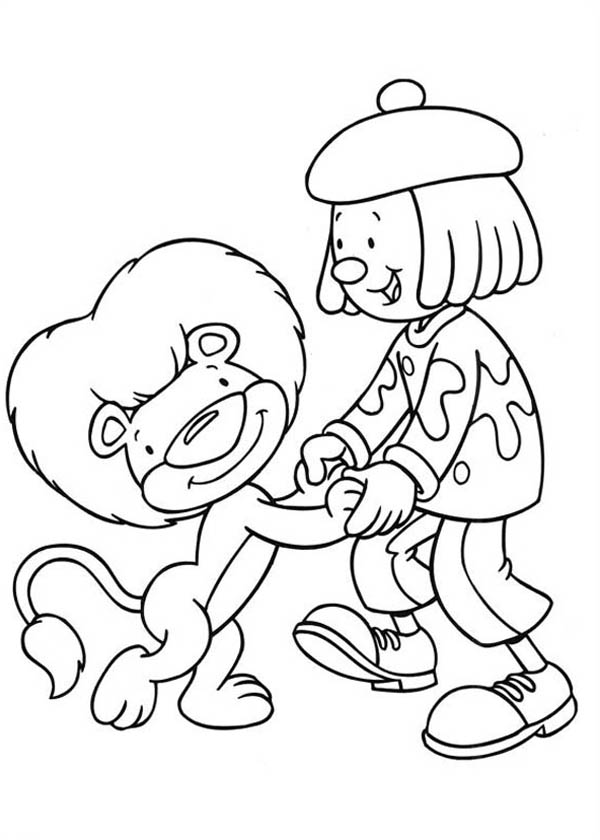 600x840 Jojo And Goliat The Lion In Jojo's Circus Coloring Page